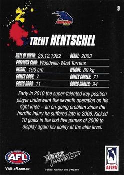 2010 Select AFL Prestige #9 Trent Hentschel Back